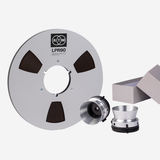 Make it NAB! : LPR90 1/4'' metal reel + silver NAB adapters