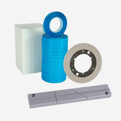 Splicing kit 1/4'' : White leader tape + splicing tape + splicing block